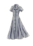 Schnittmuster Vogue 9345 klassisches Blusenkleid in lang und kurz Gr. 32-48
