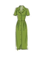 Schnittmuster Vogue 9345 klassisches Blusenkleid in lang und kurz Gr. 32-48