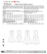 Schnittmuster Vogue 9343 Neckholderkleid mit schwingendem Rockteil Gr. A5 6-14 (DE 32-40)