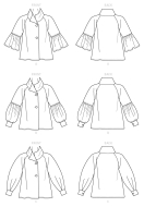 sewing pattern Vogue 9347 modische Blusenjacke verschiedene Raglanärmel Gr. ZZ L-XXL (DE 42-52)