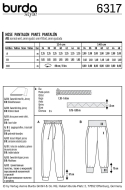 ideas-sewing-pattern-burda-6317-jogginghose-mit-breitem-elastischen-bund,-gr-34-46