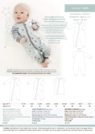 Schnittmuster minikrea 11470 Babystrampler, Schlafanzug Gr. 0-3 Jahre (50-98cm)