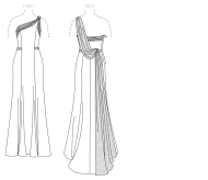 Modellzeichnung für das Schnittnuster 1616 von Vogue...