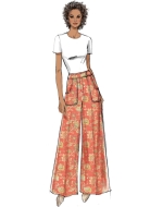 Schnittmuster Vogue 9361 weite Damenhose, Palazzohose Gr. 32-48