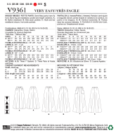Schnittmuster Vogue 9361 weite Damenhose, Palazzohose Gr. 32-48