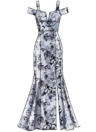 Schnittmuster McCall’s 7896, Abendkleid, Partykleid mit Mix & Match-Optionen Gr. 32–48