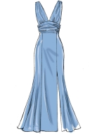 Schnittmuster McCall’s 7896, Abendkleid, Partykleid mit Mix & Match-Optionen Gr. 32–48