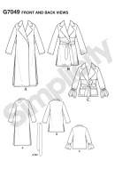 simplicity sewing pattern nähen 7049 Trenchcoat