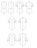 wird aussortiert: Schnittmuster Butterick 6663 Blusenshirt, Zipfeltunika Gr. 32-48