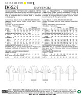 Schnittmuster Butterick 6624 tailliertes Damenkleid mit Schlitz Gr. 34-50