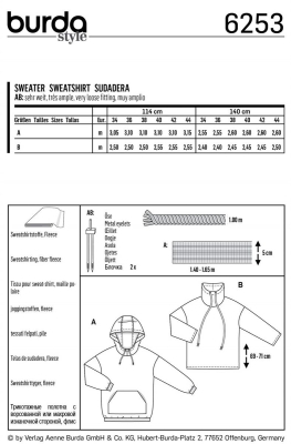 sewing pattern 6253