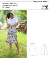 Schnittmuster Damenrock pattern company 01-601 Damenrock leicht ausgestellt mit Passe Gr. 34-48