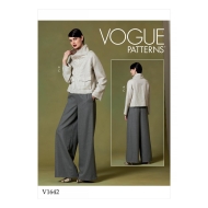 sewing pattern Vogue 1642 Herbstkombi, weite und bequeme Hose mit weitem Raglanpullover Gr. XS-XL 32-48