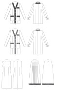 Schnittmuster Vogue 1643 Herbstkombi aus Langjacke, Mantel, Kleid und Rock, Chanel inspiriert Gr. A5 6-14 (de 32-40)