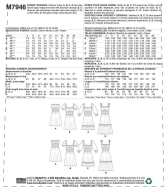 Schnittmuster McCalls 7946 romantisches Damenkleid zum Nähen lernen Gr. 30-46