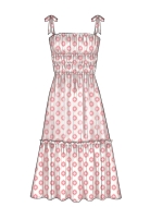 Schnittmuster McCalls 7946 romantisches Damenkleid zum Nähen lernen Gr. 30-46