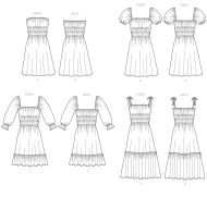 Schnittmuster McCalls 7946 romantisches Damenkleid zum Nähen lernen Gr. 30-46