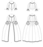 Schnittmuster McCalls 7965 opulentes, historisches Damenkostüm Gr. 32-48