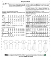 Schnittmuster McCalls 7971 süßes Damenkleid mit Abnähern und Bahnenrock Gr. 32-48