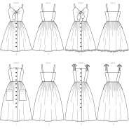 Schnittmuster McCalls 7950 Damenkleid Gr. A5 6-14 (de 32-40)