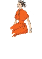 Schnittmuster Butterick 6682 Neckholderkleid, Retrokleider 1952, 50er Jahre Gr. 32-48