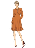 Schnittmuster Butterick 6705 schmeichelnde Damenkleider kniekurz Gr. 32-48