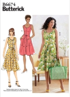 butterick-schnittmuster-naehen-6674-durchgeknoepfte-sommerkleider,-damenkleider-gr-a5-6-14-(de-32-40)