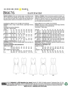 Schnittmuster Butterick 6676 Damenkleider mit Gürteloptik Gr. E5 14-22 (de 40-48)