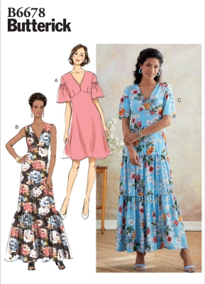 butterick-schnittmuster-naehen-6678-sommerkleider,-maxikleider,-stufenkleider-gr-e5-14-22-(de-40-48)