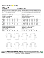Schnittmuster Butterick 6687 einfache Blusenshirts mit Raffärmeln Gr. Y XS-M (de 32-40)