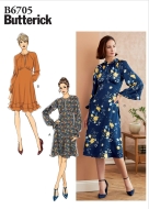 butterick-sewing-pattern-sew-6705-schmeichelnde-damenkleider-kniekurz-gr-e5-14-22-(de-40-48)