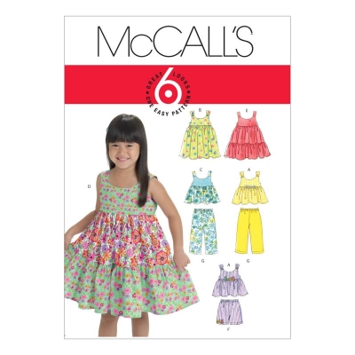 mccalls sewing pattern nähen 6017 Mädchenkombi