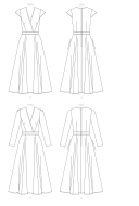 Schnittmuster Vogue 1672 schwingendes Sommerkleid Gr. 32-48