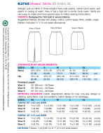 Sewing pattern KwikSew 3765 skirt XS-S-M-L-XL