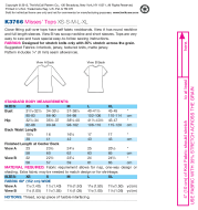 Sewing pattern KwikSew 3766 Shirts XS-S-M-L-XL