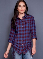 mccalls sewing pattern nähen 8027 sportliche Hemdbluse mit Zugeffekt Gr. E5 14-22 (de 40-48)