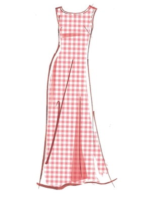 Schnittmuster McCalls 8053 einfaches Sommerkleid ohne Ärmel Anne Gr. K5 8-16 (DE 34-42)
