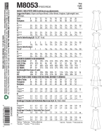 Schnittmuster McCalls 8053 einfaches Sommerkleid ohne Ärmel Anne Gr. K5 8-16 (DE 34-42)