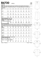 Schnittmuster Butterick 6730 Blusenshirts mit Falten Gr. 32-48