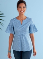 Schnittmuster Butterick 6732 Blusenshirts mit Einsatz Gr. 32-48