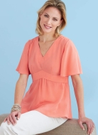 Schnittmuster Butterick 6732 Blusenshirts mit Einsatz Gr. 32-48