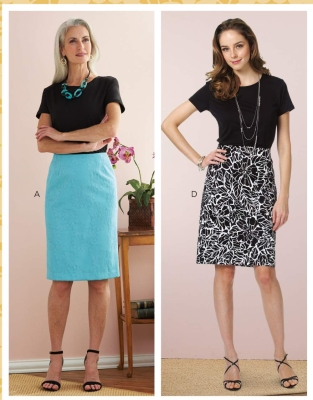 butterick-schnittmuster-naehen-6746-damenroecke-mit-abnaehern