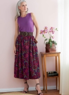 butterick sewing pattern nähen 6749 weite Damenröcke, Stufenrock