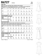 Schnittmuster Butterick 6727 Damenkleider, Wickeloptik Gr. A5 6-14 (de 32-40)