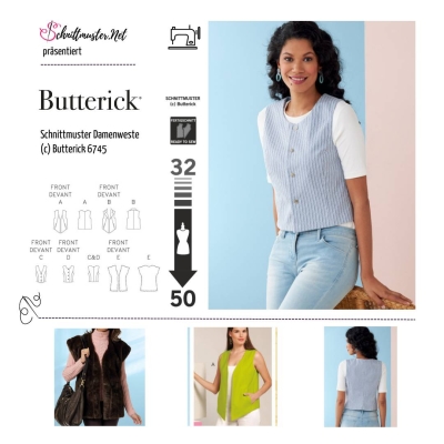 butterick-schnittmuster-naehen-6745-damenweste,-fellweste-gr-zz-l-xxl-(de-42-52)