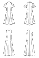 sewing pattern aus Papier NewLook 6652 Damenkleid mit Wiener Nähten A 10-22 (DE 36-48)