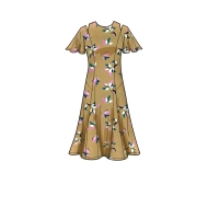 english paper sewing pattern NewLook 6652 misses dress A 10 22 (DE 36 48)
