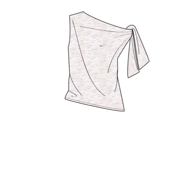 englisches Schnittmuster aus Papier NewLook 6653 Shirt zum Knoten mit Kleid A 8-20 (DE 34-46)