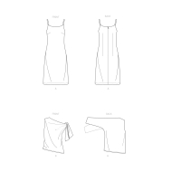 sewing pattern aus Papier NewLook 6653 Shirt zum Knoten mit Kleid A 8-20 (DE 34-46)