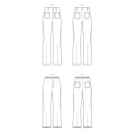 sewing pattern aus Papier NewLook 6660 bundlose Damenhosen mit geradem Bein A 8-20 (DE 34-46)